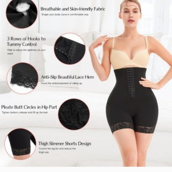 TUMMY Control Shapewear Shorts Underwear Black XXL - Picture 3 of 6